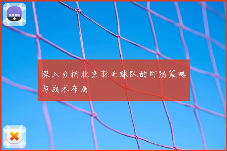 深入分析北京羽毛球队的盯防策略与战术布局